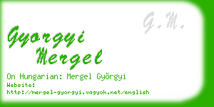 gyorgyi mergel business card